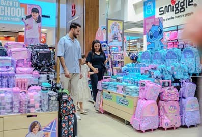 Family shopping at Mall of the Emirates
