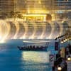 The Dubai Fountain at night in Dubai