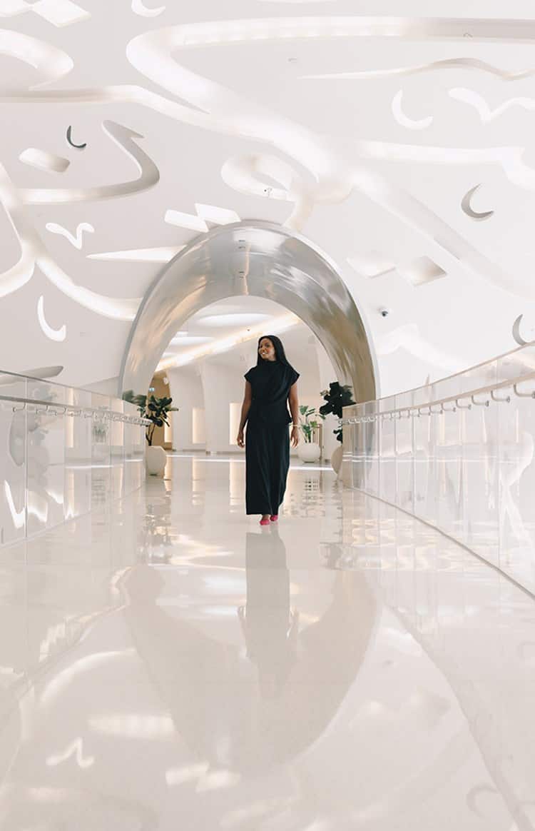 Walking through the tunnel
