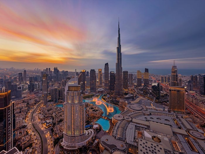 burj khalifa downtown sheikh zayed road night