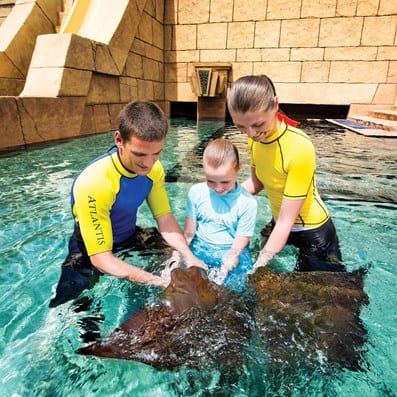 Playing with rays at Atlantis Dubai