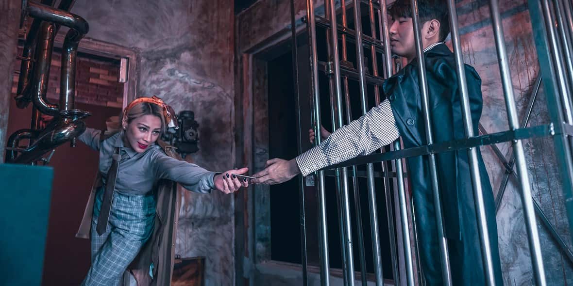 Couple playing at Escape Rooms Dubai