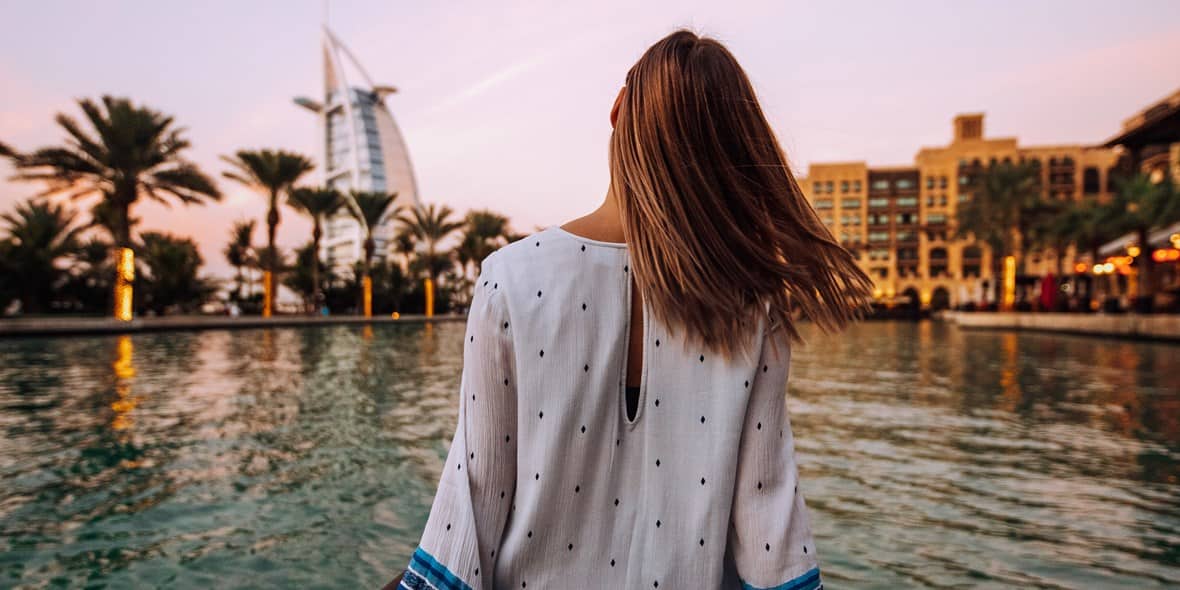 View of Burj Al Arab from Madinat Jumeriah