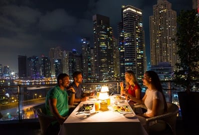 evening brunches in dubai outside terrace