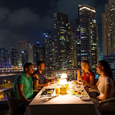 evening brunches in dubai outside terrace