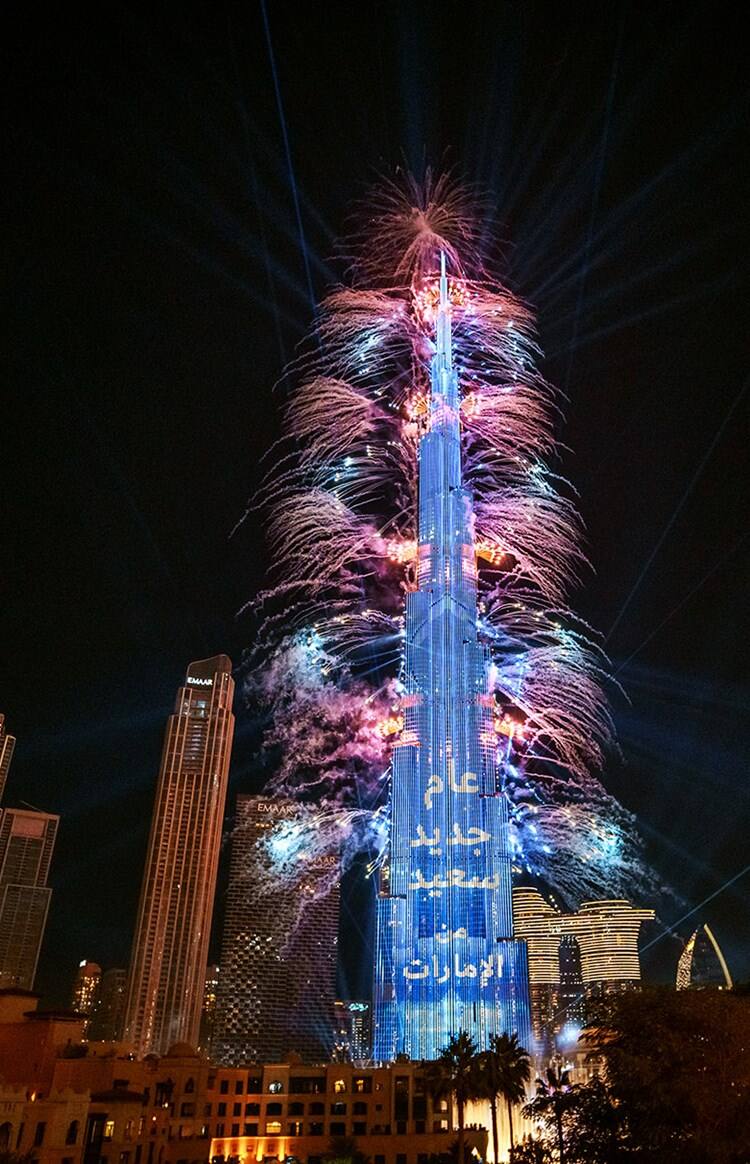 new years eve fireworks burj khalifa dubai