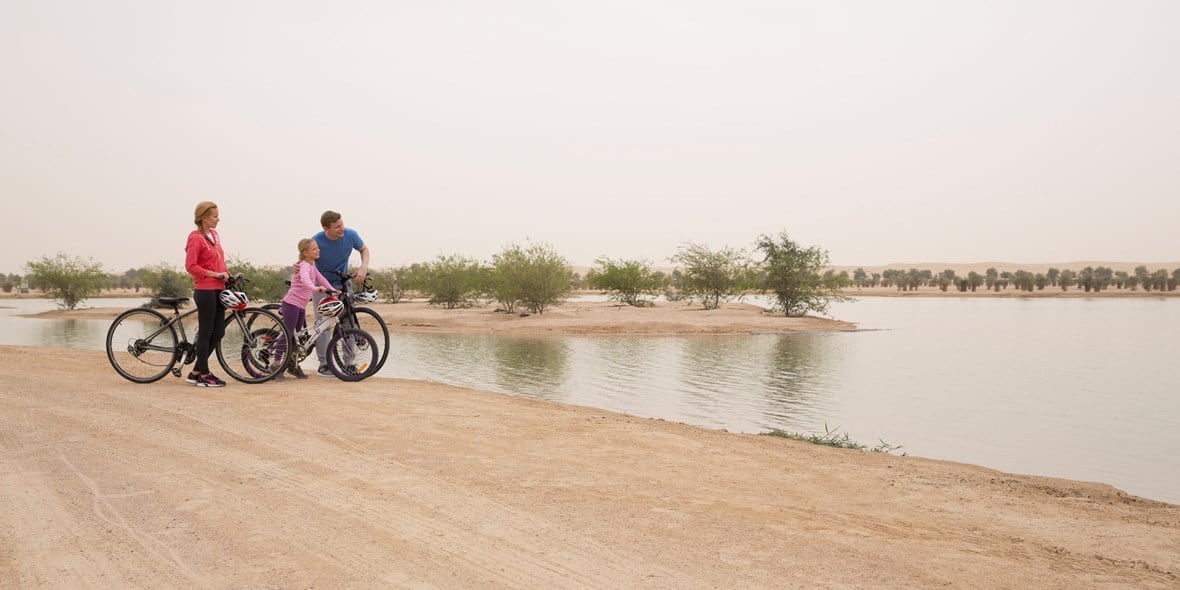 Al Qudra cycle track is great for both runners and cyclists.