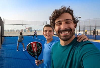 There are plenty of places to play padel in Dubai