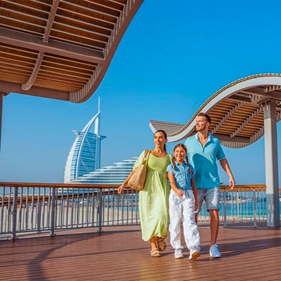 Family at Kite Beach Dubai