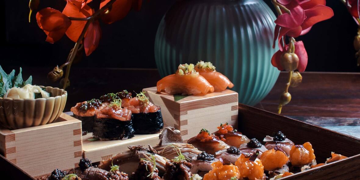 sushi on the table