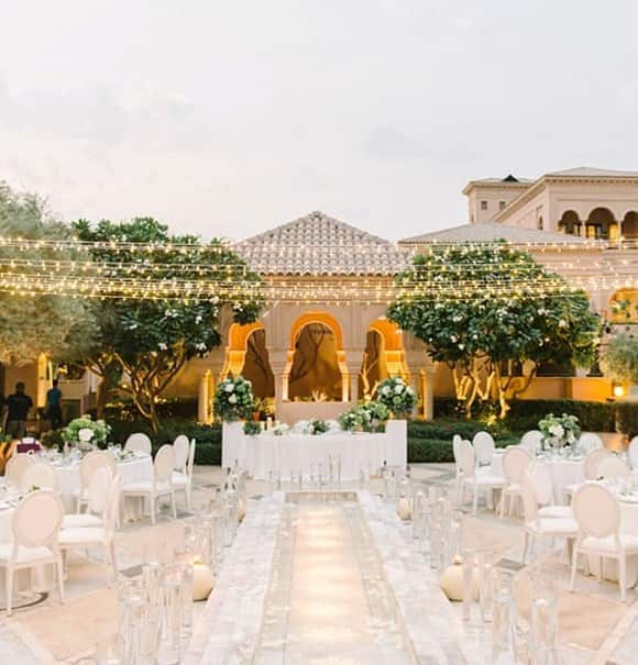 Garden wedding venue at One&Only The Palm Dubai