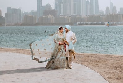 Couple photoshoot Dubai beach