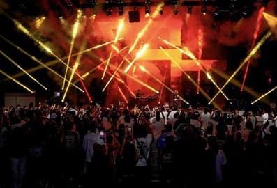 Artist concert and crowd