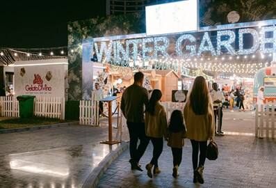 Winter Garden outside Habtoor Palace Dubai