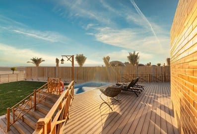 Al Marmoom Domes garden swimming pool