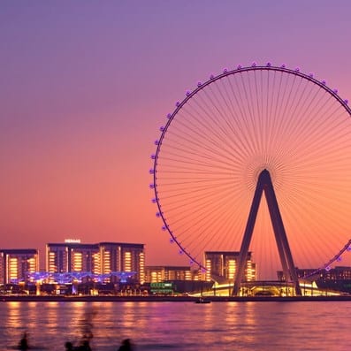 bluewaters island ain dubai evening