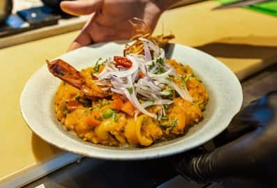 fusion ceviche peruvian dish