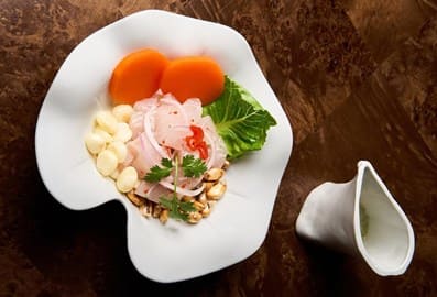 fusion ceviche peruvian dish