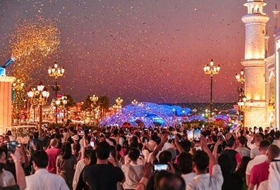 global village crowd festive celebration