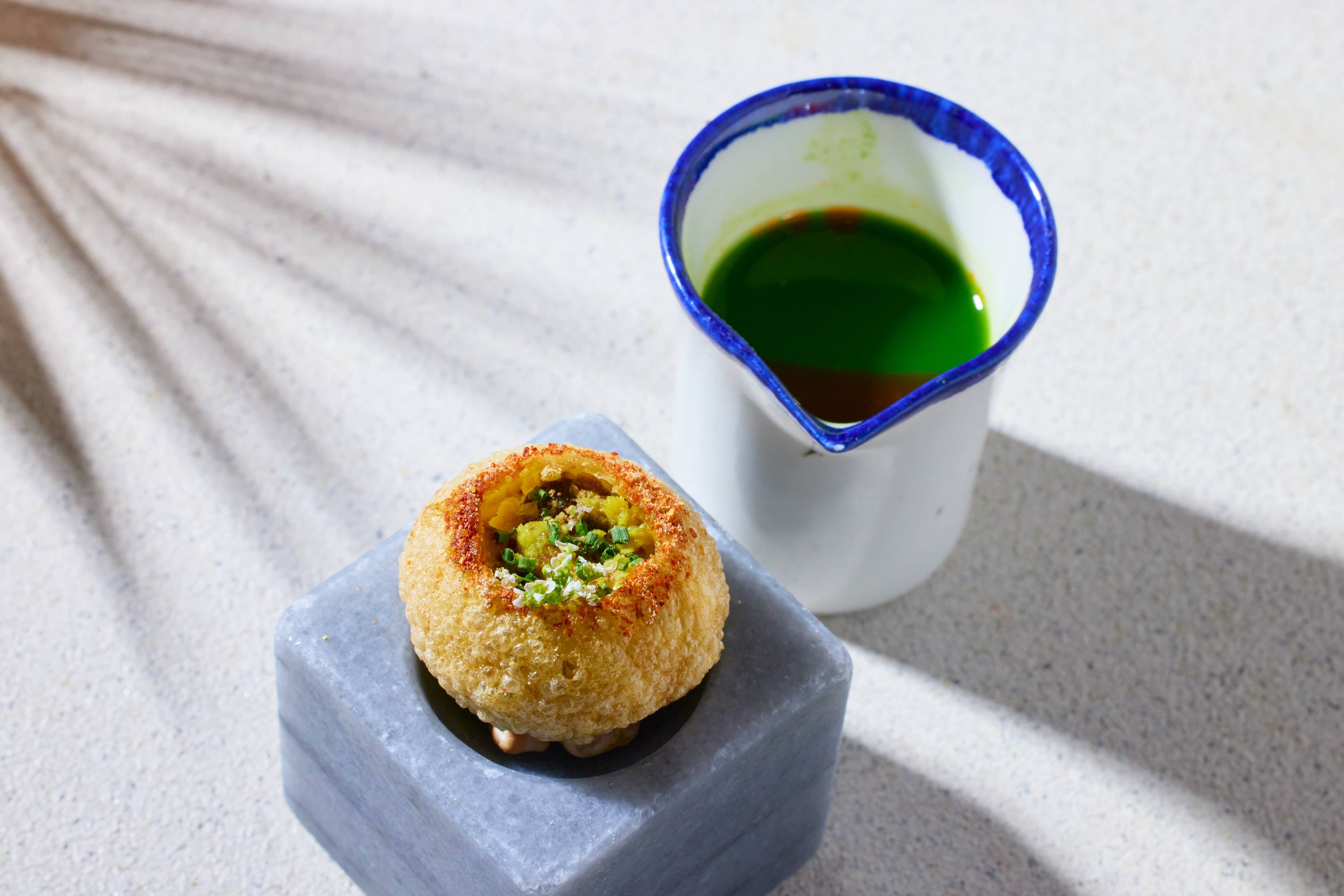 Juns restaurant lobster pani puri