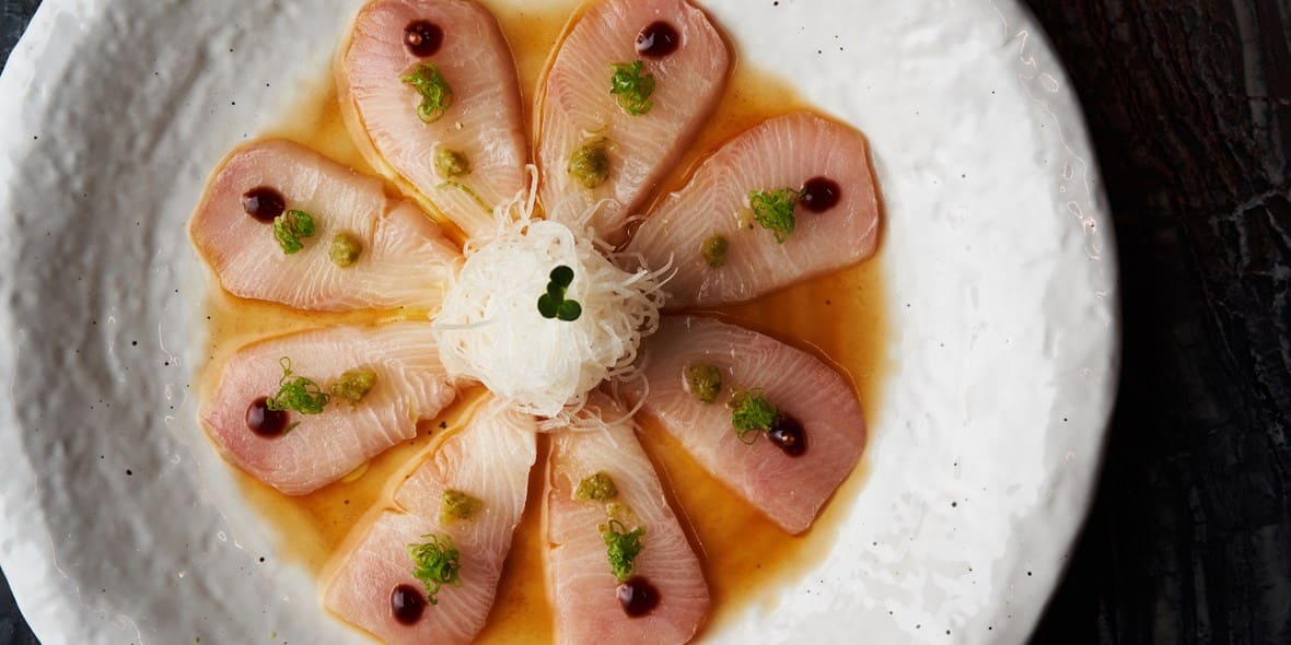okku carpaccio fish sushi japanese