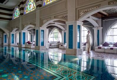 Luxurious indoor spa pool at Talise Ottoman Spa Dubai