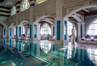 Luxurious indoor spa pool at Talise Ottoman Spa Dubai