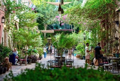 Visitors enjoying the atmosphere at The Courtyard Al Quoz