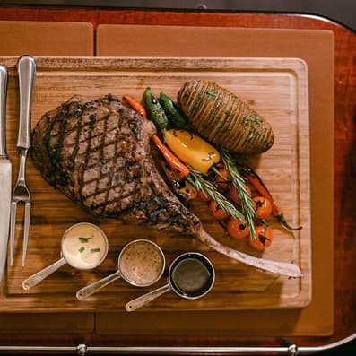 world cut steakhouse food