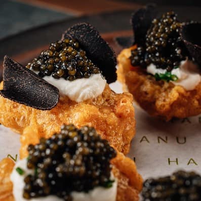 الطعام في مطعم "هانو"