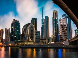 skyline view of Business Bay Dubai