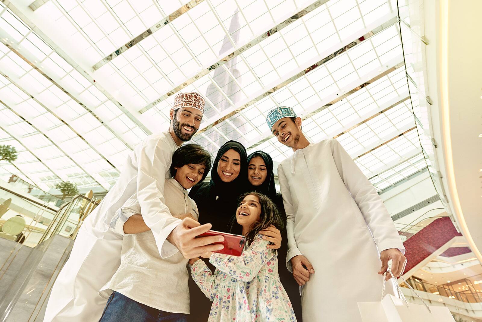 Omani National Day Celebration Omani Family at Mall
