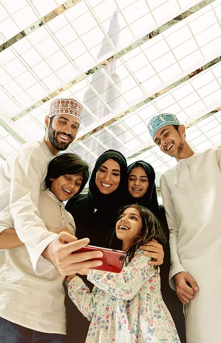 Omani National Day Celebration Omani Family at Mall