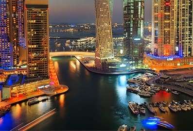 Study in Dubai skyline