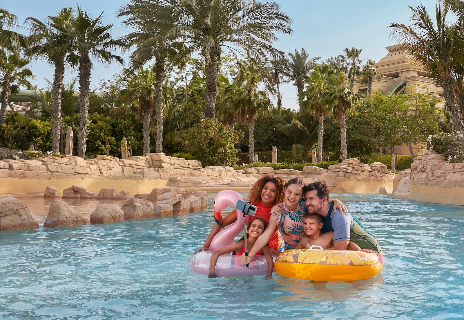 Family enjoying some pool time at Atlantis.