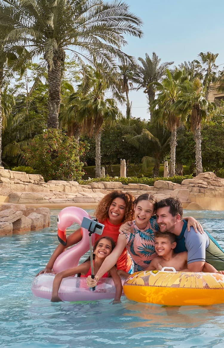 Family enjoying some pool time at Atlantis.