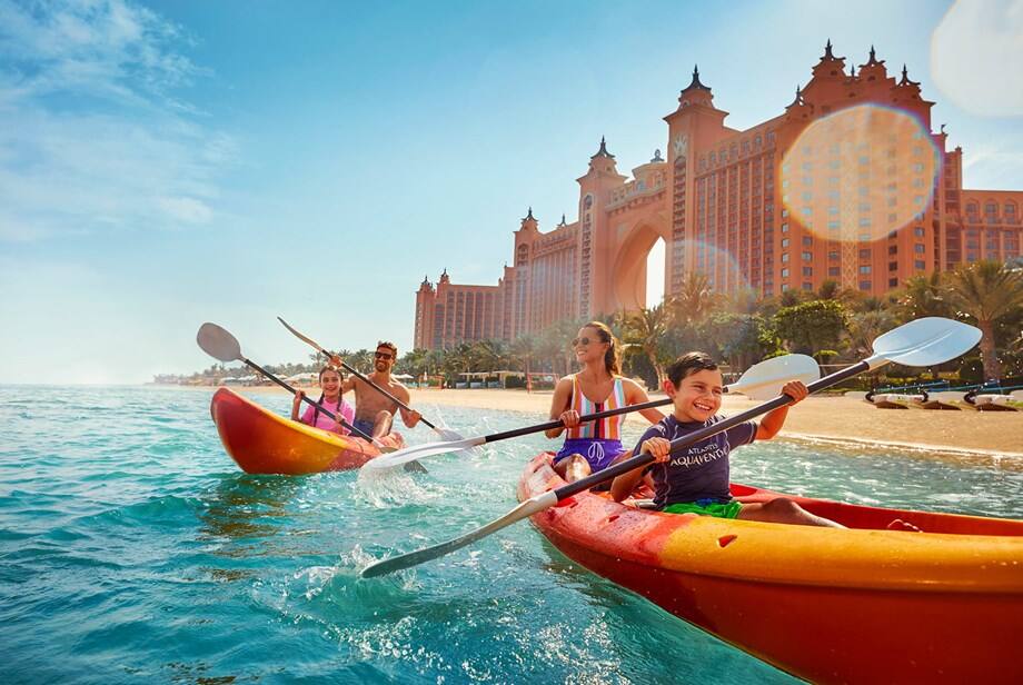 Лето в Дубае — Каякинг на курорте Atlantis The Palm