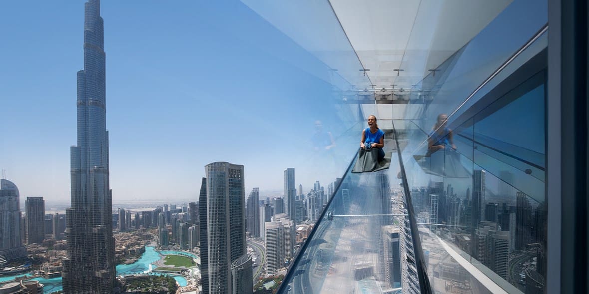 Slide at the Sky Views Dubai
