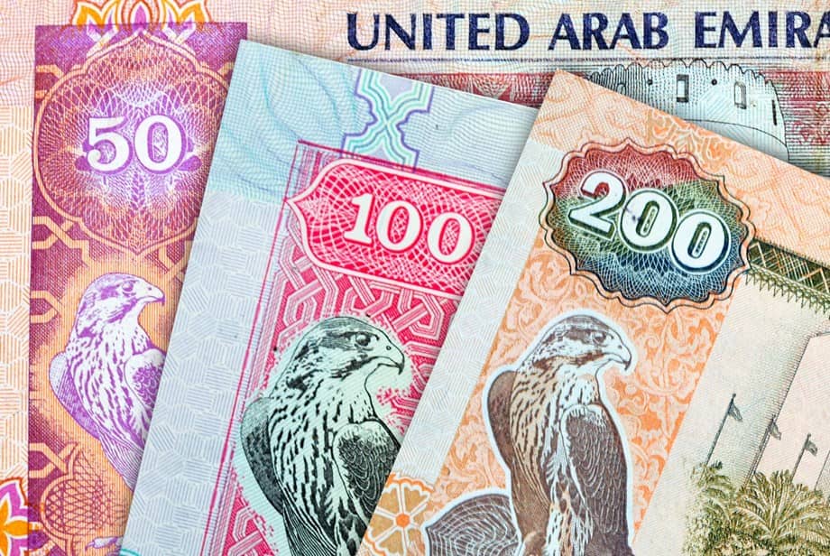 Valuutta dirhami Arabiemiirikunnat