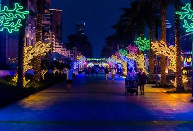 Palm West Beach Dubai Lights installations