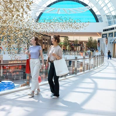 Shoppers at Dubai Hills Mall