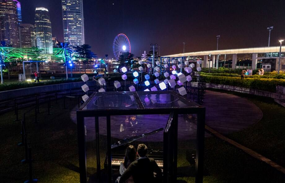 Dubai Light art installation Piano