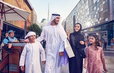 Emirati family at Citywalk