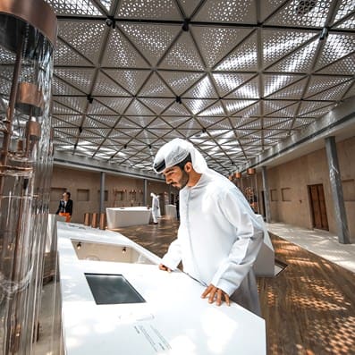 Emirati guy at local heritage museum