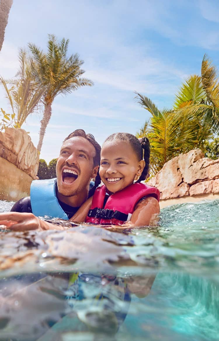 Father and Daughter in Atlantis Aquaventure