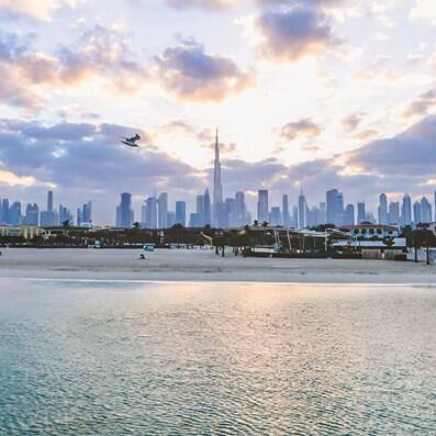 Dubai skyline from the beach