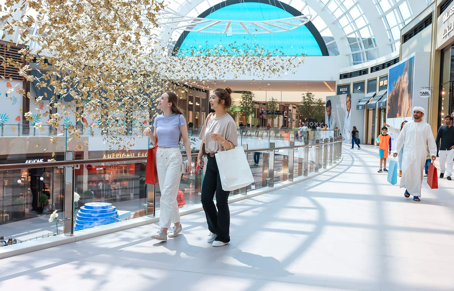 Shoppers at Dubai Hills Mall